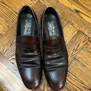 Men’s Ferragamo brown dressy loafer size 10